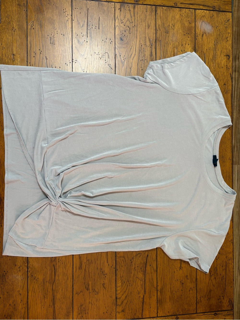 Torrid Gray Twist-Front Short Sleeve Tee